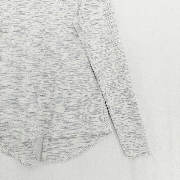 ZYIA White & Black Space Dye Print Split Back Long Sleeve Tops 3277 - Picture 3 of 7